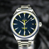 Omega James Bond Spectre Seamaster Aqua Terra 231.10.42.21.03.004 41MM Steel Blue Dial Full Set WARRANTY