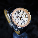 Cartier Calibre Two Tone W7100043 42MM Steel Rose Gold Silver Dial Full Set WARRANTY