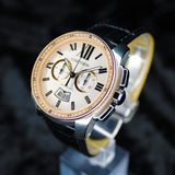 Cartier Calibre Two Tone W7100043 42MM Steel Rose Gold Silver Dial Full Set WARRANTY