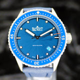 Blancpain Fifty Fathoms Bathyscaphe 5000-0240-O52A 43.6MM Blue Dial Full Set WARRANTY