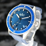 Blancpain Fifty Fathoms Bathyscaphe 5000-0240-O52A 43.6MM Blue Dial Full Set WARRANTY