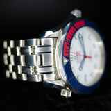 Omega Seamaster Diver 300M Commanders James Bond 007 212.32.41.20.04.001 41MM Steel White Dial Full Set WARRANTY