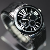 Ulysse Nardin Executive Dual Time 243-00-3/42 43MM Steel Black Dial Full Set WARRANTY