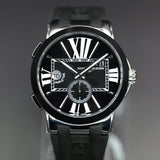 Ulysse Nardin Executive Dual Time 243-00-3/42 43MM Steel Black Dial Full Set WARRANTY