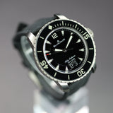Blancpain Fifty Fathoms Grande Date 5050 12B30 B52A 45MM Titanium Black Dial Full Set WARRANTY