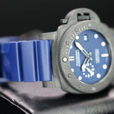 Panerai Submersible QuarantaQuattro Carbotech Blu Abisso PAM01232 44MM Carbon Blue Dial Full Set WARRANTY