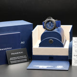 Panerai Submersible QuarantaQuattro Carbotech Blu Abisso PAM01232 44MM Carbon Blue Dial Full Set WARRANTY
