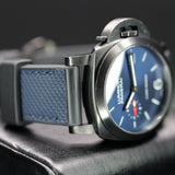 Panerai Luminor Luna Rossa PAM01408/PAM1408 42MM Steel Blue Dial Full Set WARRANTY