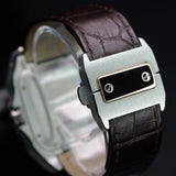 Cartier Santos 100 Two-Tone Mid-Size W20107X7 33MM Gold/Steel White Dial Full Set WARRANTY