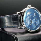 Glashutte Original PanoMaticLunar 1-90-02-46-32-35 40MM Steel Blue Dial Full Set WARRANTY