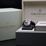 Carl F Bucherer Heritage Tourbillon Double Peripheral 00.10802.03.13.01 43MM Rose Gold Silver Dial