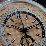 Patek Philippe Complications Flyback Chronograph World Time 5935A 41MM Steel Pink Dial Full Set