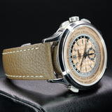Patek Philippe Complications Flyback Chronograph World Time 5935A 41MM Steel Pink Dial Full Set