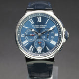 Ulysse Nardin Marine Chronograph 1533-150/43 43MM Steel Blue Dial Full Set WARRANTY