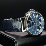 Ulysse Nardin Marine Chronograph 1533-150/43 43MM Steel Blue Dial Full Set WARRANTY