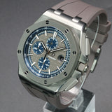 Audemars Piguet Offshore Chronograph Grey Dial With Blue External Zone 26400IO.OO.A004CA.02.A 44MM Titanium Grey Dial Full Set WARRANTY