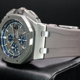 Audemars Piguet Offshore Chronograph Grey Dial With Blue External Zone 26400IO.OO.A004CA.02.A 44MM Titanium Grey Dial Full Set WARRANTY