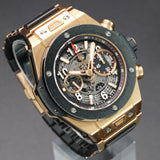 Hublot Big Bang Unico King Gold Ceramic 411.OM.1180.OM 45MM Rose Gold Skeleton Dial Full Set WARRANTY