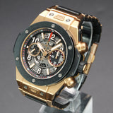 Hublot Big Bang Unico King Gold Ceramic 411.OM.1180.OM 45MM Rose Gold Skeleton Dial Full Set WARRANTY
