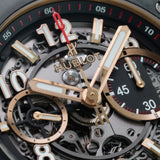 Hublot Big Bang Unico King Gold Ceramic 411.OM.1180.OM 45MM Rose Gold Skeleton Dial Full Set WARRANTY