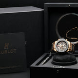 Hublot Big Bang Unico King Gold Ceramic 411.OM.1180.OM 45MM Rose Gold Skeleton Dial Full Set WARRANTY