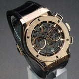 Hublot Aerofusion King Gold 525.OX.0180.LR 45MM Rose Gold Skeleton Dial Watch and card WARRANTY