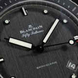 Blancpain Fifty Fathoms Bathyscaphe 5000-1210-NAGA 43MM Grey Dial Full Set WARRANTY