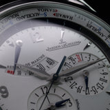 Jaeger-LeCoultre Master World Geographic Q1528420 42MM Steel Silver Dial WARRANTY