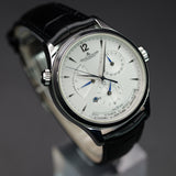 Jaeger-LeCoultre Master Geographic Q1428421 39mm Silver Steel Dial Watch Only