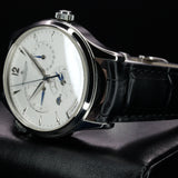 Jaeger-LeCoultre Master Geographic Q1428421 39mm Silver Steel Dial Watch Only