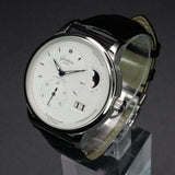 Glashutte PanoMaticLunar White Dial 1-90-02-42-32-50 40MM Steel Silver Dial Full Set WARRANTY