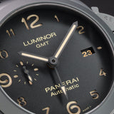 Panerai Luminor 1950 3 Days Gmt Automatic Black Dial Ceramic PAM01438 PAM1438 44MM  Ceramic Black Dial Full Set WARRANTY
