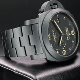 Panerai Luminor 1950 3 Days Gmt Automatic Black Dial Ceramic PAM01438 PAM1438 44MM  Ceramic Black Dial Full Set WARRANTY