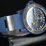 Ulysse Nardin Marine Diver Monaco 263-98LE-3C_MON 45MM Steel Blue Dial Full Set WARRANTY