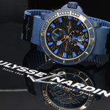 Ulysse Nardin Marine Diver Monaco 263-98LE-3C_MON 45MM Steel Blue Dial Full Set WARRANTY