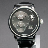 Glashutte Original PanoMaticLunar 1-90-02-43-32-05 40MM Steel Grey Dial Full Set WARRANTY