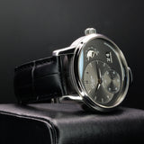 Glashutte Original PanoMaticLunar 1-90-02-43-32-05 40MM Steel Grey Dial Full Set WARRANTY