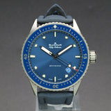 Blancpain Bathyscaphe 5000-0240-O52A 44MM Ceramic Blue Dial Full Set WARRANTY