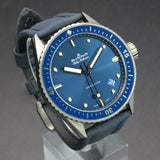 Blancpain Bathyscaphe 5000-0240-O52A 44MM Ceramic Blue Dial Full Set WARRANTY
