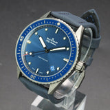 Blancpain Bathyscaphe 5000-0240-O52A 44MM Ceramic Blue Dial Full Set WARRANTY