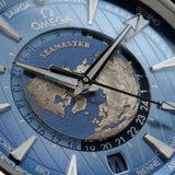 Omega Seamaster Aqua Terra Worldtimer “Summer Blue” 220.12.43.22.03.002 43MM Steel Blue Dial Full Set WARRANTY