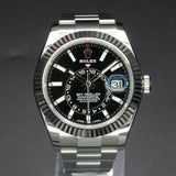 Rolex Sky Dweller 326934 42MM Steel Black Dial Full Set WARRANTY