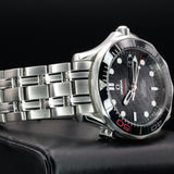 Omega James Bond 50th Anniversary Seamaster Diver 300M 212.30.41.20.01.005 41MM Stainless Steel Black Dial Full Set WARRANTY
