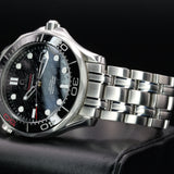 Omega James Bond 50th Anniversary Seamaster Diver 300M 212.30.41.20.01.005 41MM Stainless Steel Black Dial Full Set WARRANTY