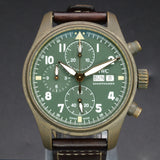 IWC Pilot's Watch Chronograph Spitfire Bronze IW387902 41MM Olive Green Dial Full Set WARRANTY