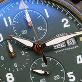 IWC Pilot's Watch Chronograph Spitfire Bronze IW387902 41MM Olive Green Dial Full Set WARRANTY