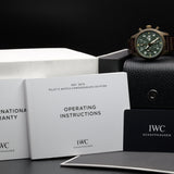 IWC Pilot's Watch Chronograph Spitfire Bronze IW387902 41MM Olive Green Dial Full Set WARRANTY