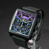 TAG Heuer Monaco CBL218E.FT6312 39MM Purple Blue Skeleton Dial Full Set WARRANTY