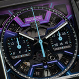 TAG Heuer Monaco CBL218E.FT6312 39MM Purple Blue Skeleton Dial Full Set WARRANTY