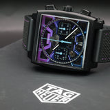TAG Heuer Monaco CBL218E.FT6312 39MM Purple Blue Skeleton Dial Full Set WARRANTY